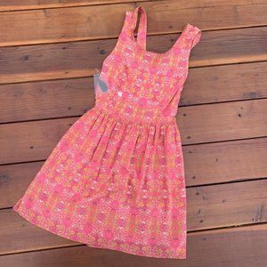 NWT Forever 21 Pink Paisley Print Criss Cross Dress